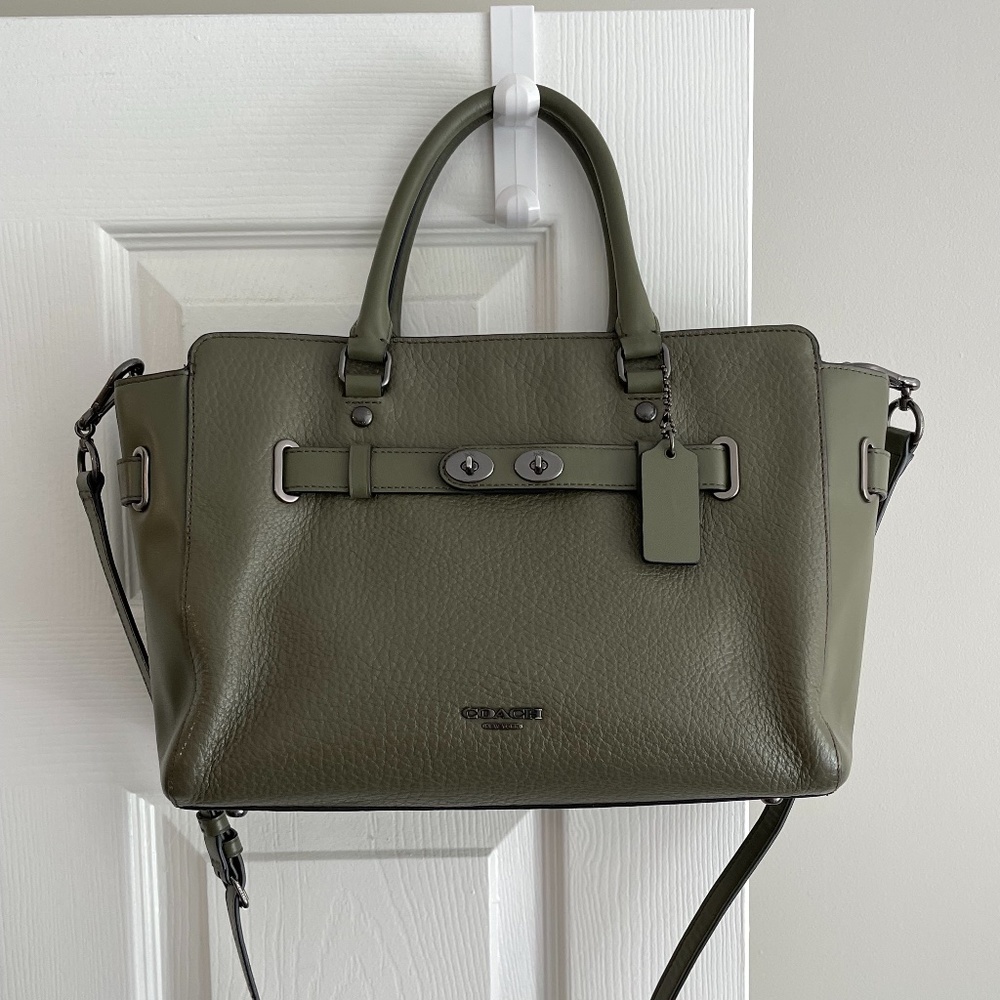 Blake Carryall Olive Green Bubble Surplus Leather